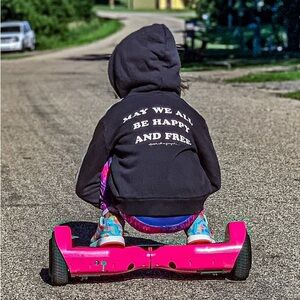 Spiritual Gangster Hoodie Sweatshirt Rainbow “May We All Be Happy And Free” Sz 6